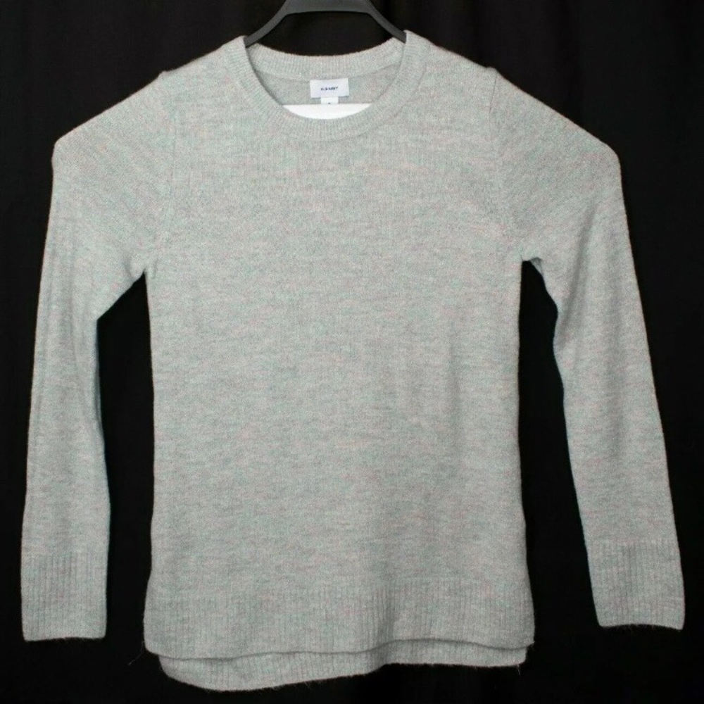 Women's Gray Pink & Teal Accent Old Navy Sweater